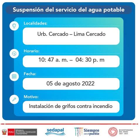 SedapalOficial on Twitter ATENCIÓN LIMA LIMA CERCADO Y