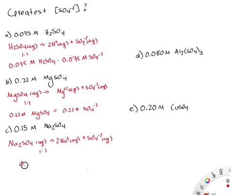 SOLVED Which Solution Has The Greatest SO4 2 A 0 075 M H2 SO4