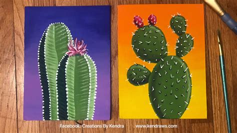 Simple Cactus Painting Youtube