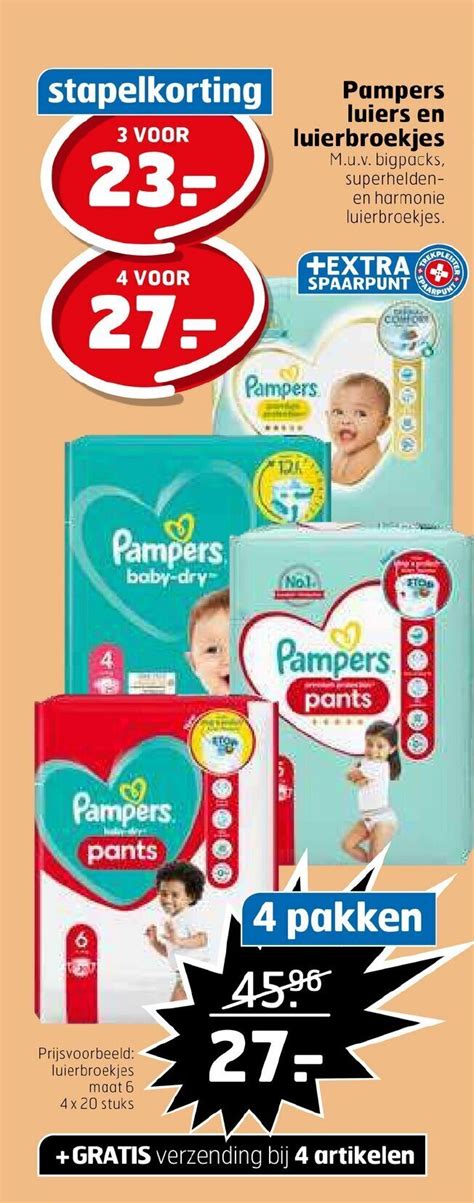 Pampers Luiers En Luierbroekjes Pakken Aanbieding Bij Trekpleister