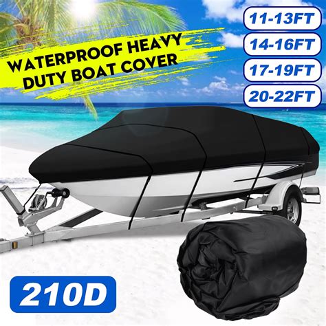 Novashion Waterproof And Sunscreen Heavy Duty Trailerable Boat Cover