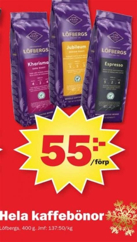 Löfbergs Jubileum Kaffebönor Pekås december 2023