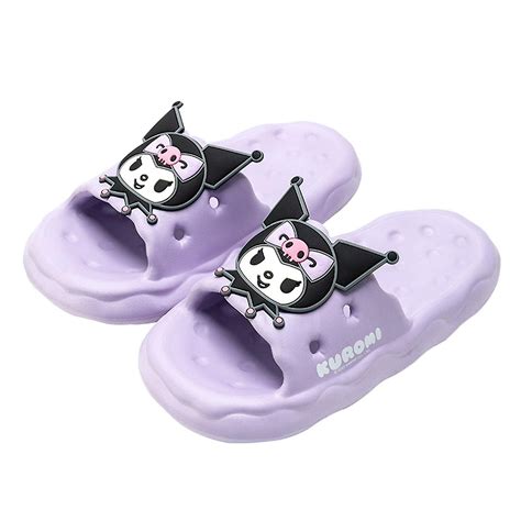 Kuromi Slippers Cute Cartoon Kuromi Kawaii Slippers Anti Slip Shower