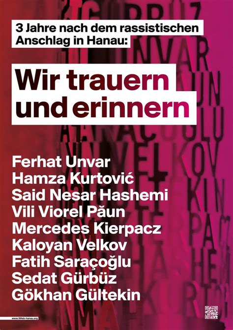 Trauer Und Erinnerung Zum 3 Jahrestag Des Rassistischen Anschlags Von