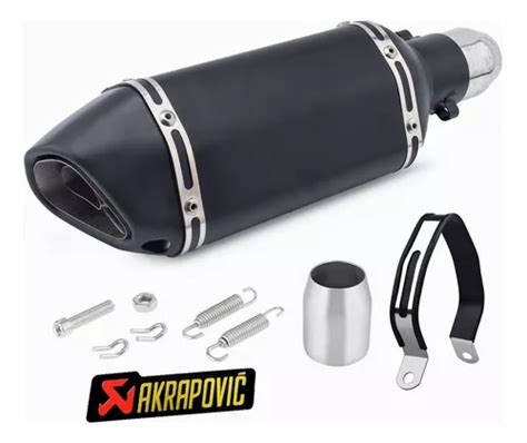 Escape Silenciador Moto Deportivo Universales Negro 310 Mm Envío gratis