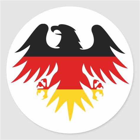 German Eagle Crest Classic Round Sticker | Zazzle | 문장