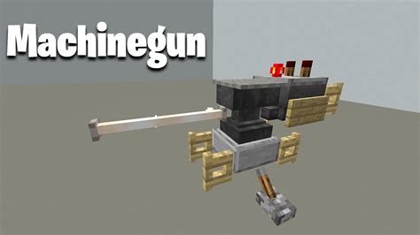 Machinegun In Minecraft Military Build Hacks Youtube