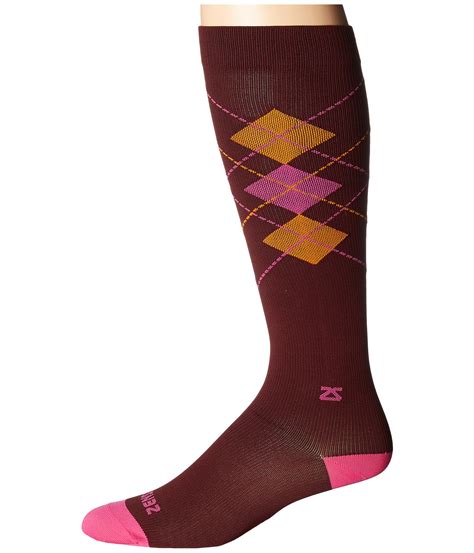 Zensah Fresh Legs Classic Argyle Compression Socks At