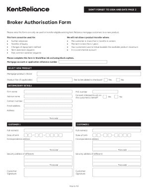 Fillable Online Broker Of Authorization Request Form Fax Email Print