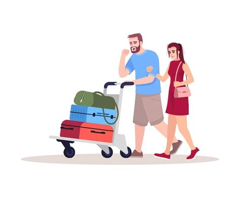 Premium Vector Sick Passengers Semi Flat Rgb Color Vector