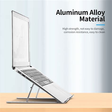 Tier Adjustable Aluminum Alloy Laptop Stand Anti Slip Foldable Laptop