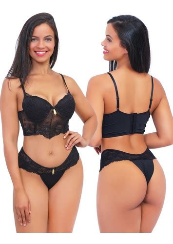 Kit Lingerie Conjunto Sutian Soutien E Calcinha Fio Sexy