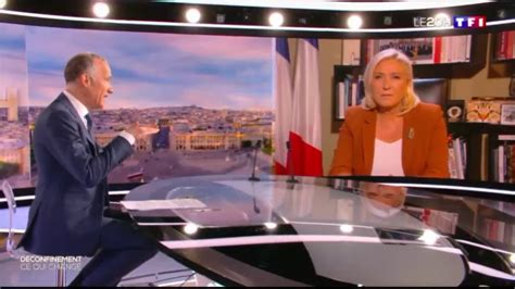 Marine le pen l invitée du JT de 20h de TF1 pour réagir au plan de