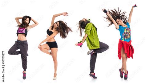 Teenager girl dancing street dance style Stock Photo | Adobe Stock