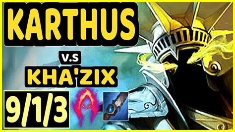 GILIUS KARTHUS Vs KHA ZIX 9 1 3 KDA JUNGLE CHALLENGER GAMEPLAY