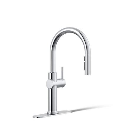 Kohler Crue Single Handle Pull Down Sprayer Kitchen Faucet In Polished