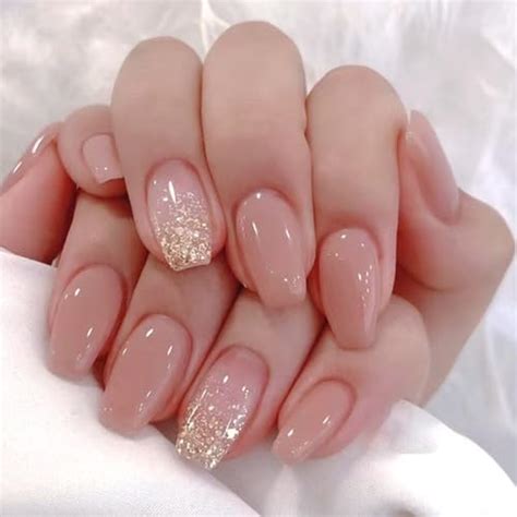 24 Pcs Pink Press On Nails Short Square Coffin Ballerina