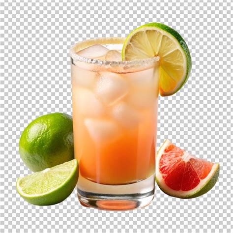 Premium Psd Classic Paloma Cocktail Isolated