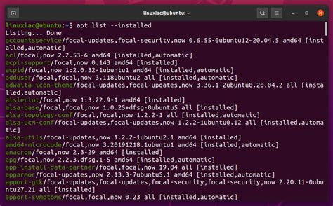 How To List Installed Packages In Ubuntu