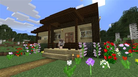 A Birch Dark Oak House Built By My Sister Minecraft