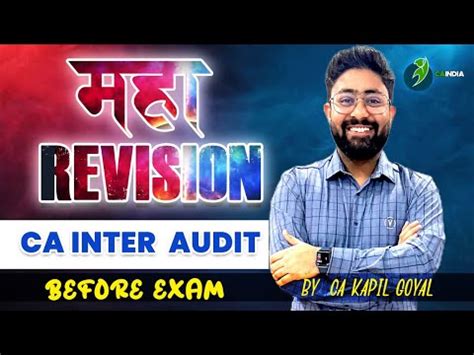 Ca Inter Audit Maha Marathon For Nov Exam By Ca Kapil Goyal Target