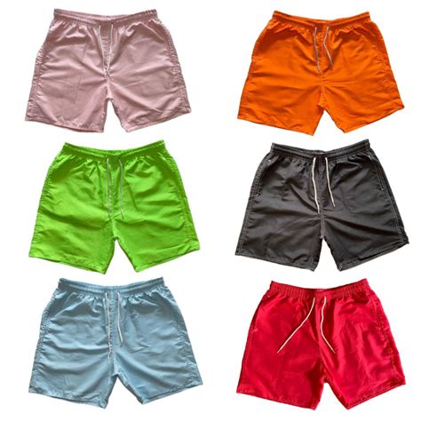 Short Masculino Mauricinho Neon Bermuda Moda Praia Tactel Lisa Academia