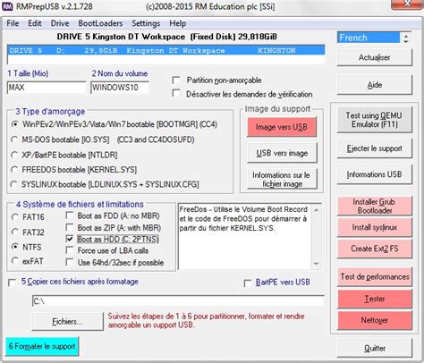 Installer Windows Sur Une Cle Usb Rmprepusb Jcbtechno