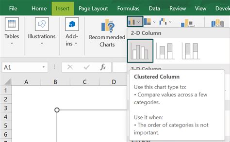 Column Chart In Excel How To Createinsert Example Template