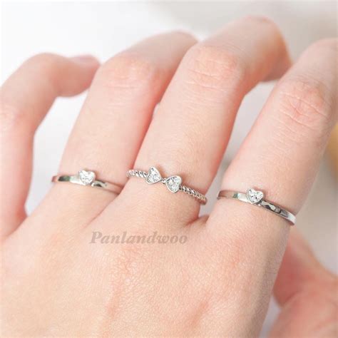 Cincin Set Perak S925 Panlandwoo Aksesoris Wanita Korea River