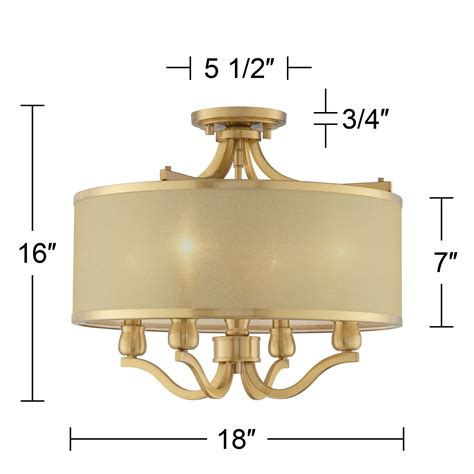 Possini Euro Design Nor Vintage Ceiling Light Semi Flush Mount Fixture