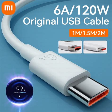 Original Xiaomi A Usb Type C Cable Charger Turbo Tipo Fast Charging