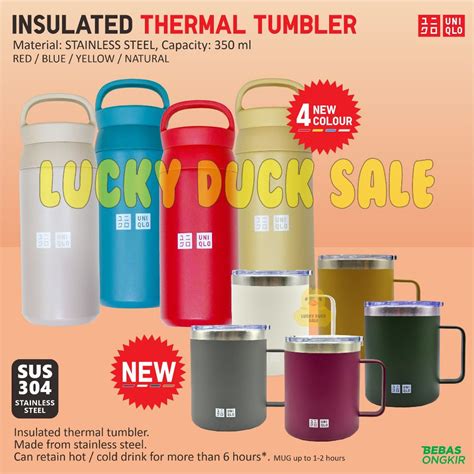 Jual Uniqlo Tumbler Special Limited Edition Mug Termos Botol Minum Kopi