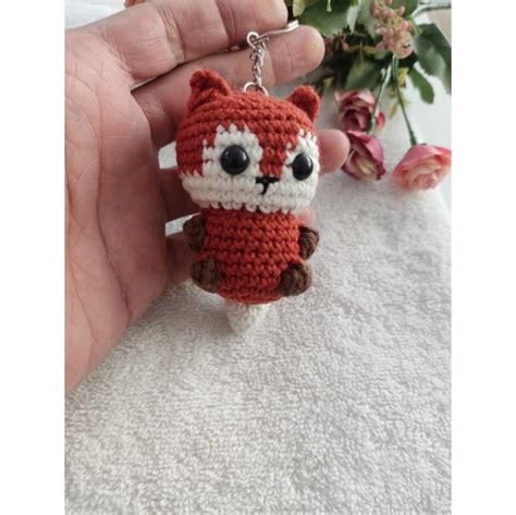 Trendo Gurumi Amigurumi Mini Kızıl Tilki Anahtarlık Oyuncak Fiyatı