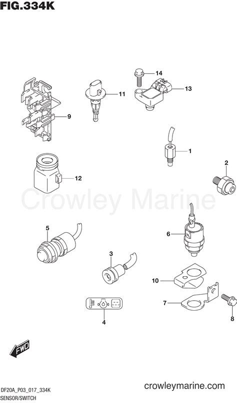 SENSOR SWITCH DF20ATH P03 Serial Range Four Stroke Outboard 15