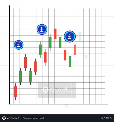pound chart animated icon   json lottie  mp format