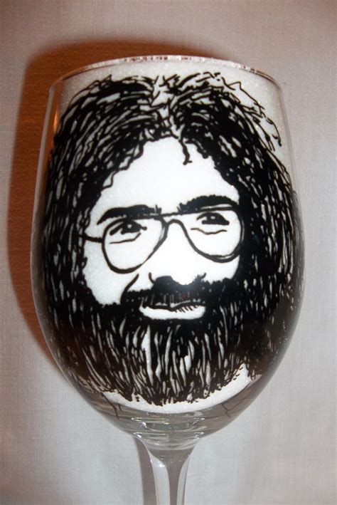 Items Similar To Jerry Garcia Grateful Dead Hand Painted Wine Glass Painted Glasses On Etsy