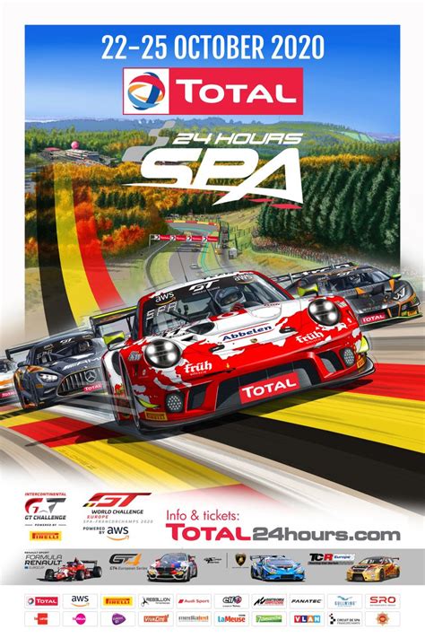 Laffiche Des Total 24h De Spa 2020 Se Dévoile Endurance Info