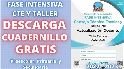 Ceaa Descarga Cuadernillo Fase Intensiva Cte Taller Preescolar Primaria