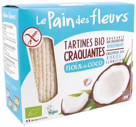 Pain Des Fleurs Krokante Bio Crackers Met Kokos Bio 150 Gr Vitadvice BV