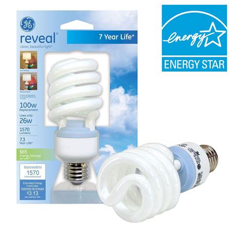 Ge 26 Watt 100w Spiral Compact Fluorescent Light Bulb E Fle26ht32