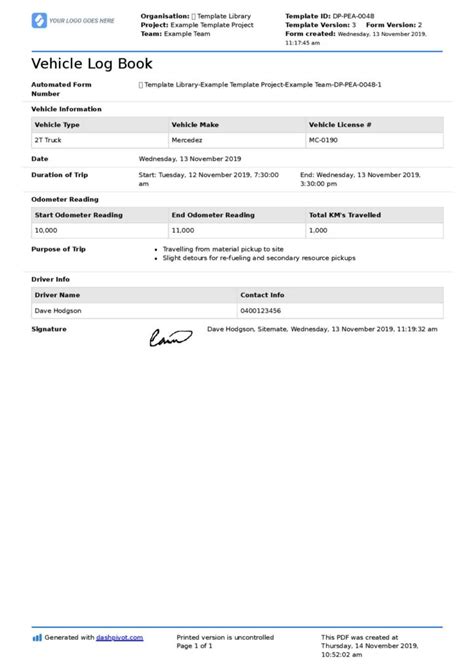 Vehicle Log Book Format: Here's the best log book format for you