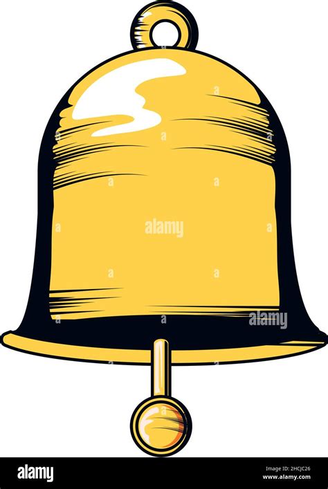 Gold Bell Icon Stock Vector Image And Art Alamy