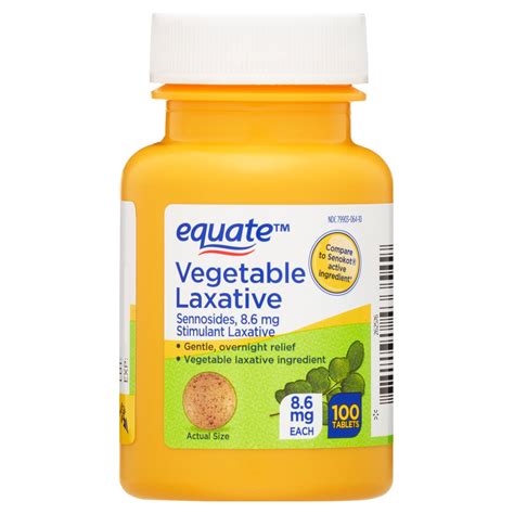 Equate Natural Vegetable Laxative Sennosides Stimulant Stool Softener