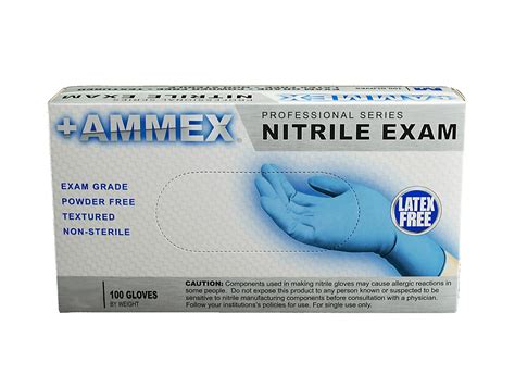 Ammex Professional Disposable Powder Free Nitrile Exam Grade Gloves