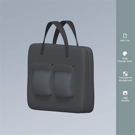 Premium PSD Psd Laptop Bag 3d Illustration