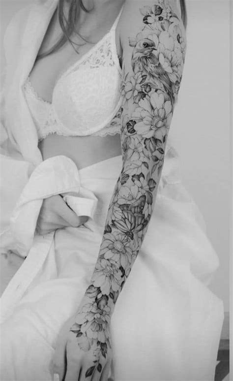 Feminine Tattoo Sleeves Floral Tattoo Sleeve Feminine Tattoos