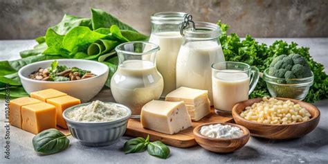 variety  calcium rich foods including milk cheese yogurt  leafy