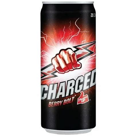 Carbonated Black Thums Up Charged Berry Bolt Drink Packaging Size