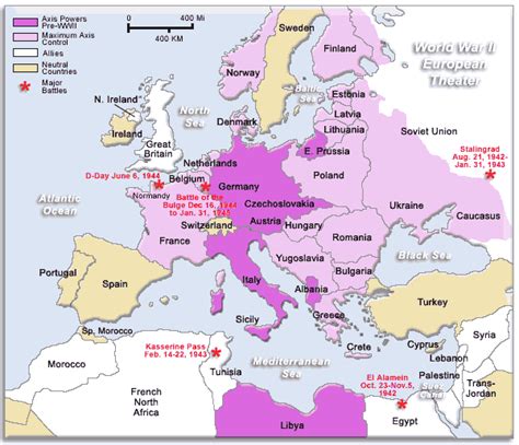 Major Battles Of Ww2 Map Worksheet