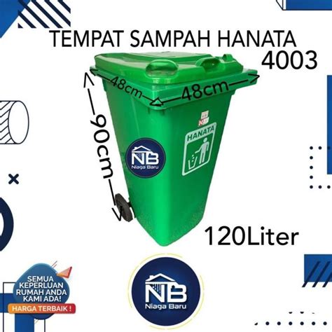 Jual Tempat Sampah Liter Roda Hanata Tong Sampah Roda